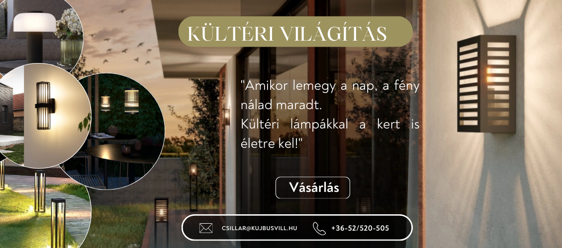 Kujbus Vill Kültéri Világítás Redo Elter Eglo Rábalux 