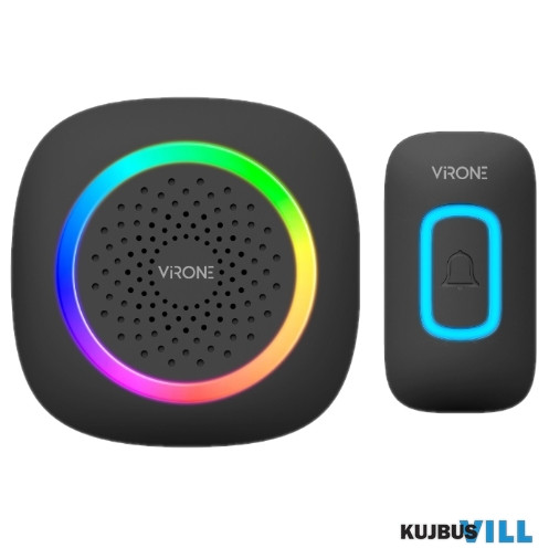 ORNO vezeték nélküli csengő fekete, 60 csengőhang, 300m hatótáv - DB-7/B