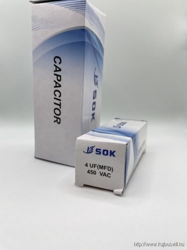 ÜZEMI KONDENZÁTOR   4  µF sarus