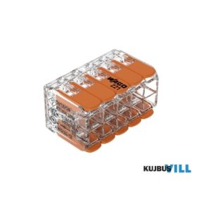   WAGO 221-420 Vezetékösszekötő oldható 32A/450V leágazás 10x 0.2-4mm2 átlátszó polikarbonát