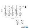 DCGW01 KARI FÉNYFÜZÉR CSILLAG VILL 30LED IP44 ID MELEG F