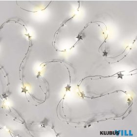   EMOS DCGW07 KARI DECO FÜZÉR EZÜST 20LED 2xAA MELEG FEH KIFUTÓ