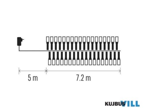 EMOS D4BW08 LED Karácsonyi fényfüzér 7,2m, süni, kül- és beltéri, meleg fehér, programozható