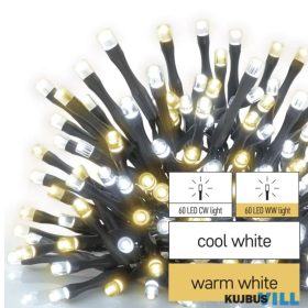   EMOS D4AN05 LED Karácsonyi fényfüzér 12m, kül és beltéri, meleg/hideg fehér
