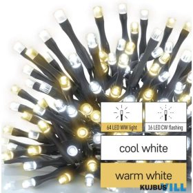  EMOS D4AN01 LED Karácsonyi fényfüzér 8m, villogó, kül- és beltéri, meleg/hideg fehér