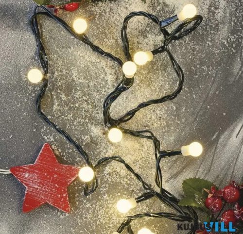 EMOS D5AW02 LED Karácsonyi fényfüzér 8m, cseresznye golyók, kül- és beltéri, meleg fehér, időz.