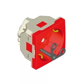 QUADRO 45136 SVM - 2P+F csatlakozó aljzat, piros