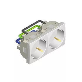 QUADRO 45190 SBR - 2x2P+F csatlakozó aljzat, fehér