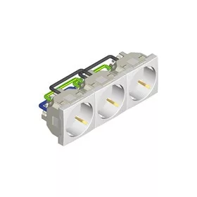 QUADRO 45194 SBR - 3x2P+F csatlakozó aljzat, fehér