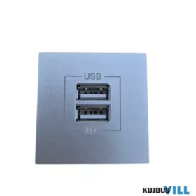 QUADRO 45439 SAL - Dupla USB töltő Alumínium