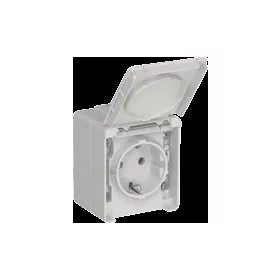 WATERPROOF 48131 CBR - 2P+F csatlakozó aljzat, fehér IP.65