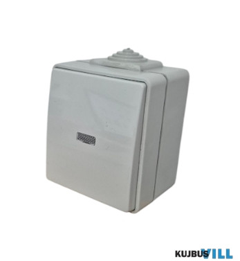 WATERPROOF 48152 CCZ - Nyomógomb irányfénnyel, szürke IP.65