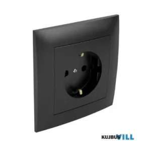LOGUS 90135 CPM - 2P+F dugalj, fekete - kerettel szerelve