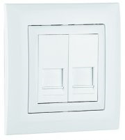 LOGUS 90450 SPE  Dupla RJ45-höz fedél kerettel szerelve