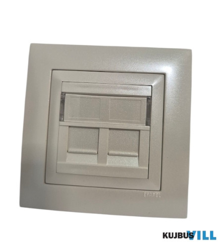 LOGUS 90450 SPE  Dupla RJ45-höz fedél kerettel szerelve