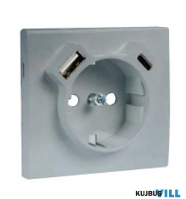 LOGUS 90630 TAL  Fedél 2P+F + USB-A+USB-C csatlakozó aljzathoz
