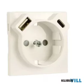   LOGUS 90630 TMF  Fedél 2P+F + USB-A+USB-C csatlakozó aljzathoz