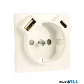   LOGUS 90630 TPE  Fedél 2P+F + USB-A+USB-C csatlakozó aljzathoz