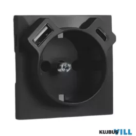   LOGUS 90630 TPM  Fedél 2P+F + USB-A+USB-C csatlakozó aljzathoz