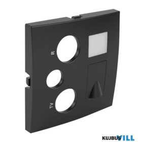   LOGUS 90770 TIS - Fedél F/R-TV-SAT-RJ45-FO csatlakozóhoz szürke