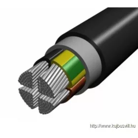 E-AYY-J  4x 25 mm2 aluminium erőátviteli földkábel