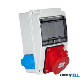 3318-002-2200 Ipari doboz 130x220 1x(4P16A)+2(2P+F) IPP44