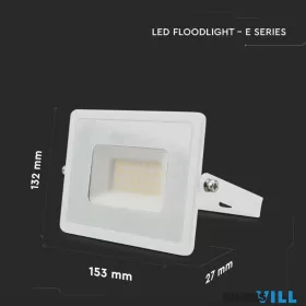   V-TAC LED REDLEKTOR 30W SMD E-Széria G2 fehér 4000K - 215956