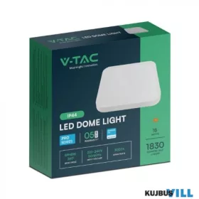   S-LED Mennyezeti lámpa 18W fehér négyzet alakú 4000K IP44 - 76251-24