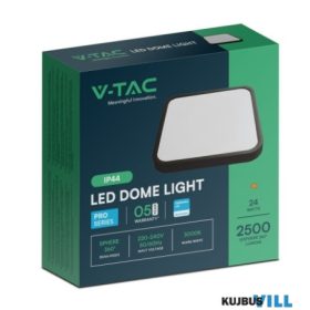   S-LED Mennyezeti lámpa 24W fekete négyzet 4000K IP44 - 76461-24