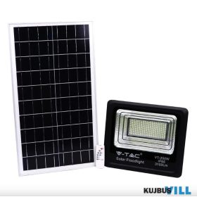   V-TAC LED REFLEKTOR Napelemes 40W, távir.-val, fekete IP65 4000K - 8577 KIFUTÓ