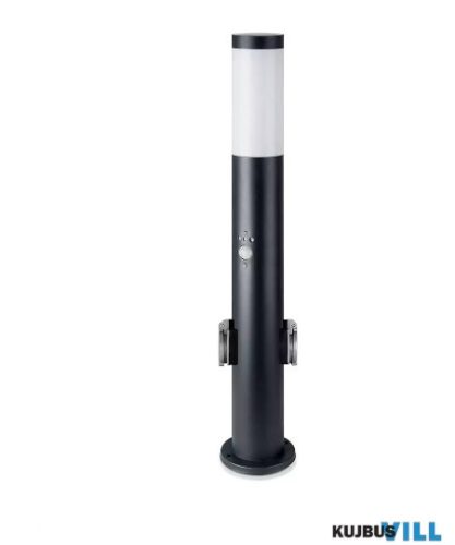 V-TAC Kültéri lámpa beép. aljazattal,mozg. érz.-vel,E27,fekete (60 cm) - 8979