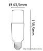 ASALITE E27 13W LED izzó T45 Stick 4000K 1300lm - ASAL0174