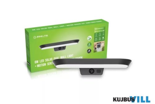 Asalite LED Napelemes Kültéri Lámpa IP54 6W CCT (600 lumen) Ovális + Szenzor