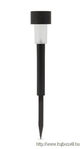 LED-es kültéri szolárlámpa fekete hidegfehér 30cm - 11701A