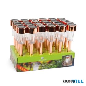   LED-es kültéri szolárlámpa Rozéarany Fém Hidegfehér -  11702C