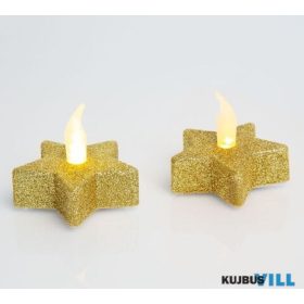   LED Teamécses csillag alakú arany (2db/cs) - 55244G KIFUTÓ