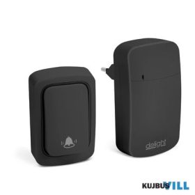   Digitális elem-és vezeték nélküli csengő Kinetic, fekete - 55345BK