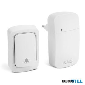   Digitális elem-és vezeték nélküli csengő Kinetic, fehér - 55345WH