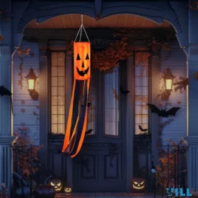 Halloween-i szélzsák tök 122cm, narancssárga - 56552A