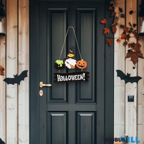 Halloween-i manó fából akasztható 24x15cm - 56553