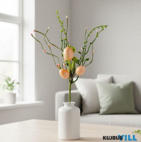 Húsvéti tojásfa ág - rózsaszín - 28 x 16 cm - 57926A