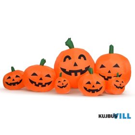   Halloween-i felfújható tök 230 cm, 9 fehér LED, 100-240V, IP44 - 58067B