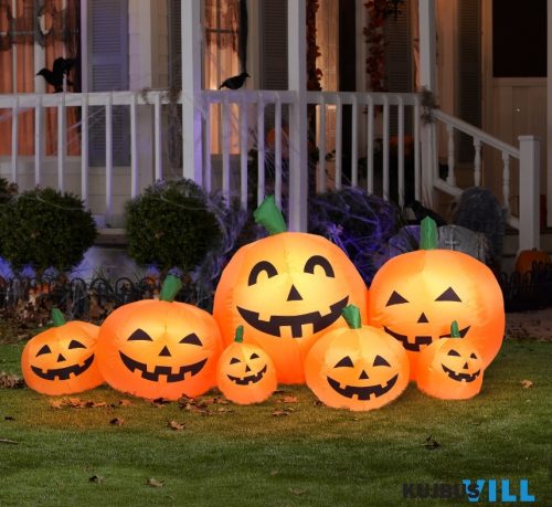 Halloween-i felfújható tök 230 cm, 9 fehér LED, 100-240V, IP44 - 58067B