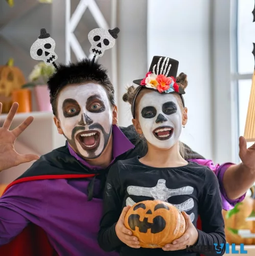 Halloween-i hajráf kalap, csontváz - 58119A