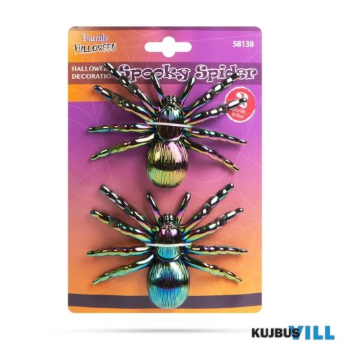 Halloween-i pók, irizáló színű - 58138