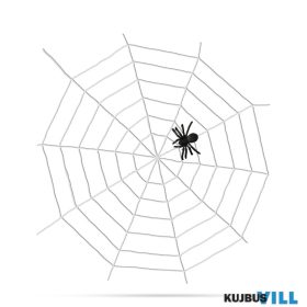 Halloween-i pókháló és pók fehér 130x130cm - 58143