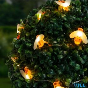   LED Szolár fényfüzér, méhecske, 2,3m, 20db izzóval, melegfehér - 58220