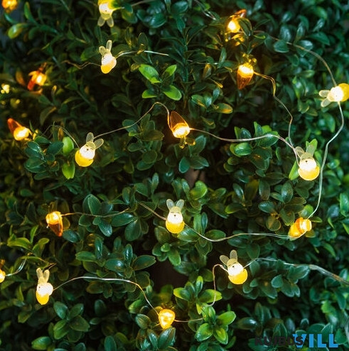 LED fényfüzér - nyuszi és répa - 2 m - 20 LED - 2 x AA - 58923B