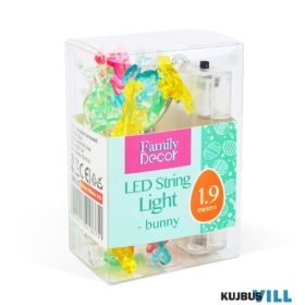 LED fényfüzér - nyuszi - 2 m - 20 LED - 2 x AA - 58923C