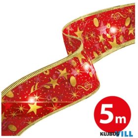   Karácsonyi LED-es szalag, piros, 5mx5cm, 50 LED, USB - 58933J